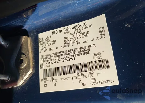 2016 Ford Transit Connect Xl z USA, uszkodzony, nr VIN NM0LS7EX1G1232775